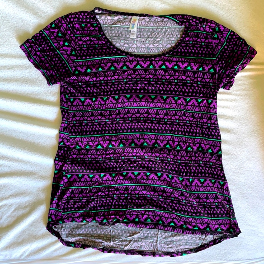 Purple & Green LuLaRoe Classic Tee